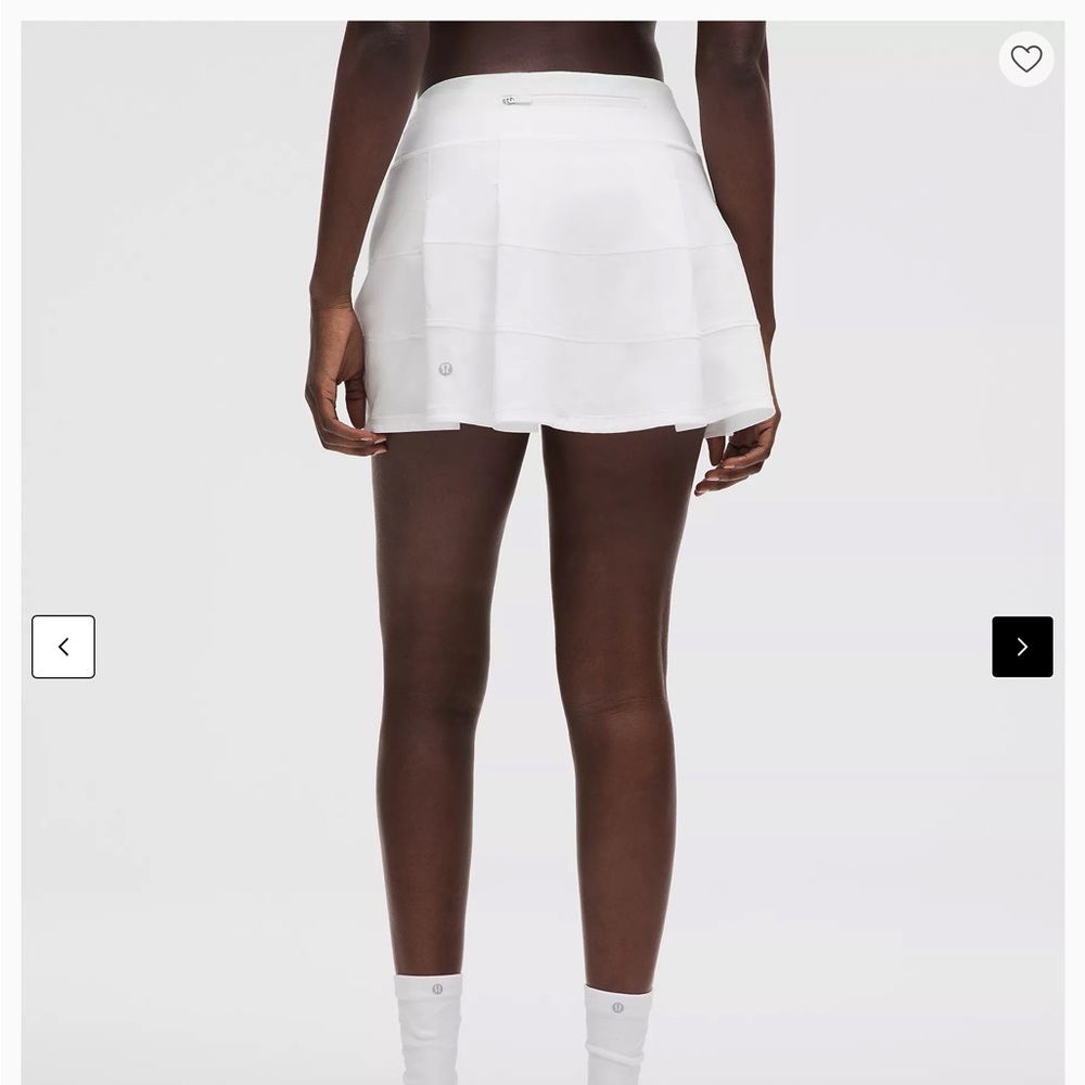 Lululemon White Pace Rival Mid Rise Athletic Skirt - Picture 2 of 6